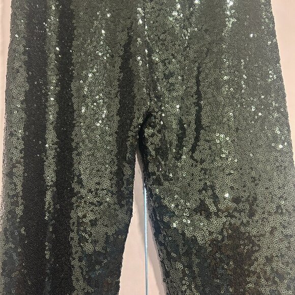 Gianni Bini Green Sequin Leggings Women’s Size M - Picture 5 of 9